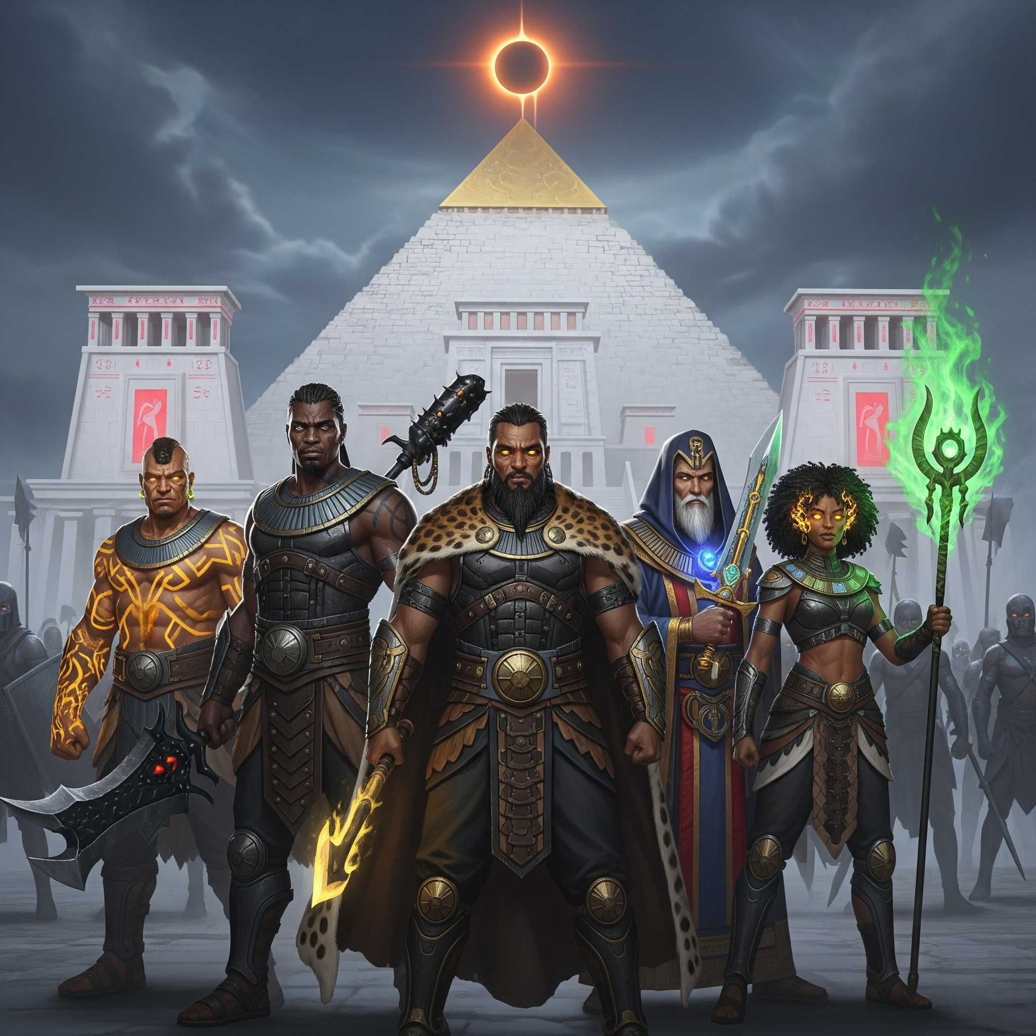 King Taharqa and the Kushite Guardians